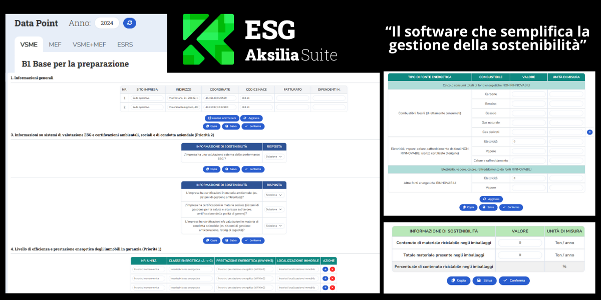 bilancio di sostenibilità con aksilia suite